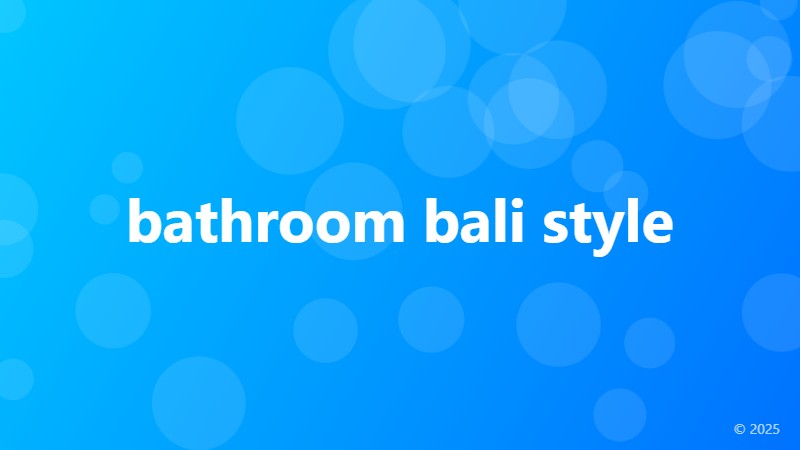 bathroom bali style