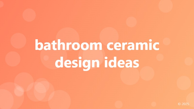 bathroom ceramic design ideas