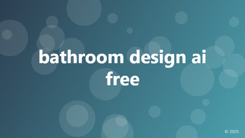 bathroom design ai free