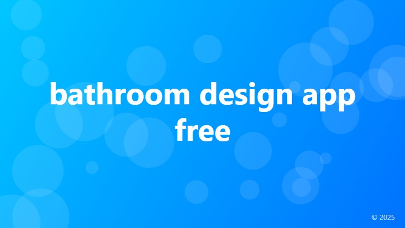 bathroom design app free
