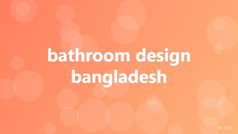 bathroom design bangladesh