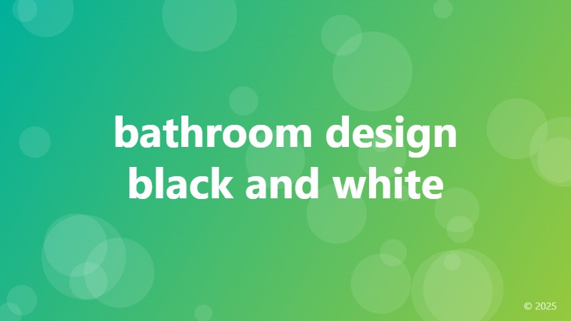 bathroom design black and white