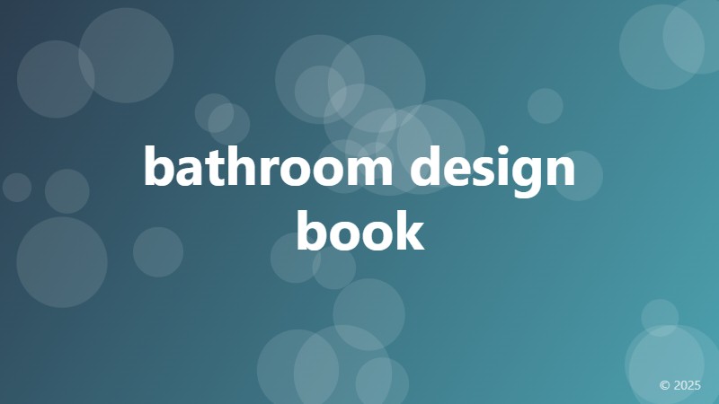 bathroom design book