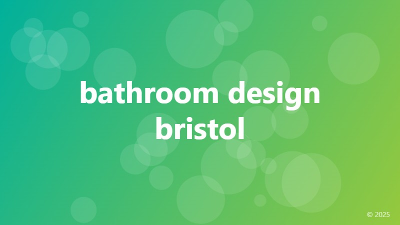 bathroom design bristol