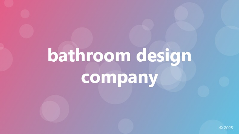 bathroom design company