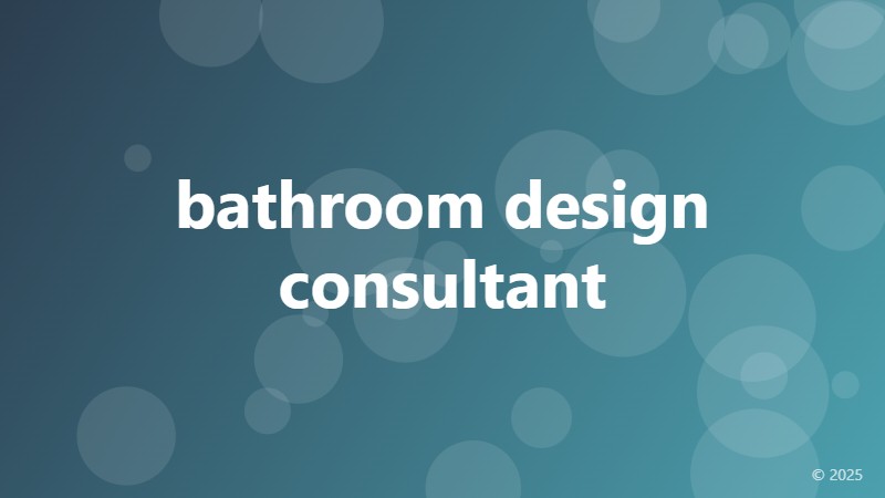 bathroom design consultant