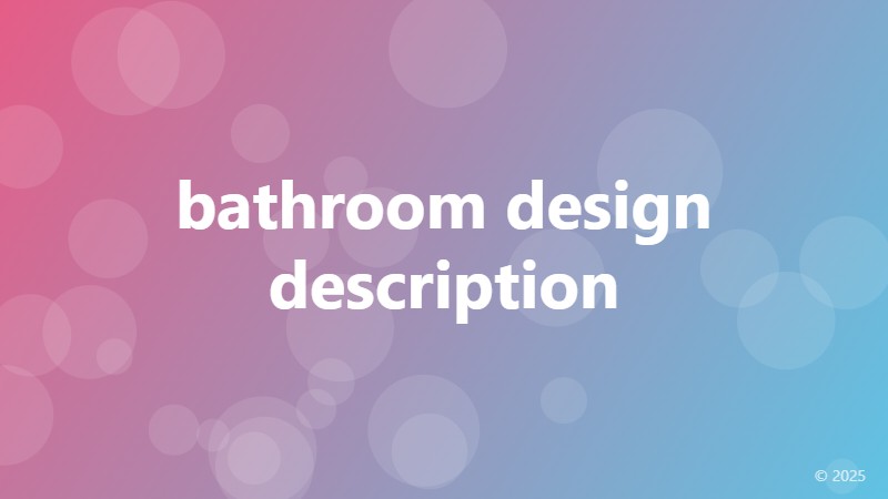 bathroom design description
