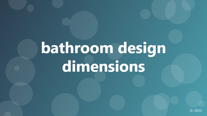 bathroom design dimensions