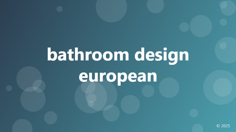 bathroom design european