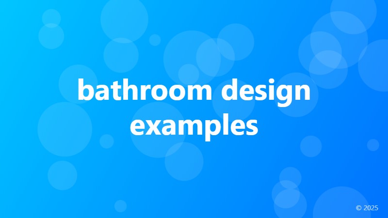 bathroom design examples