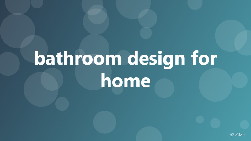 bathroom design for home