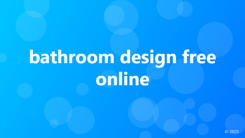 bathroom design free online