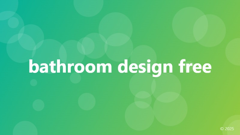 bathroom design free