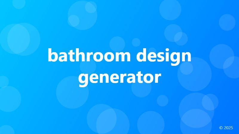 bathroom design generator