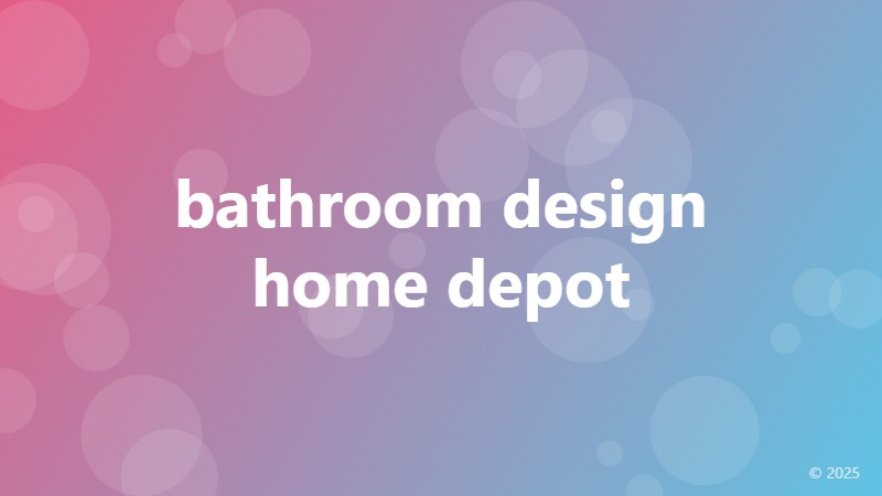bathroom design home depot