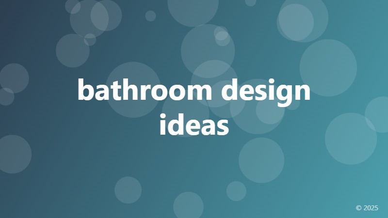 bathroom design ideas