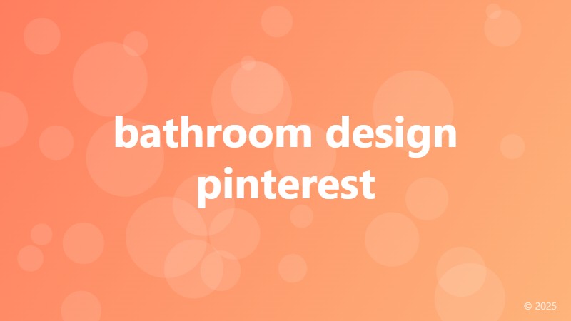 bathroom design pinterest