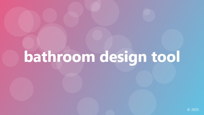 bathroom design tool