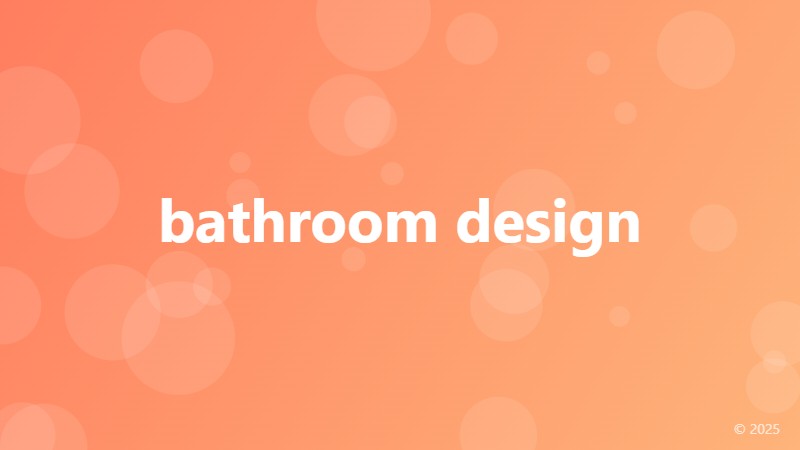 bathroom design