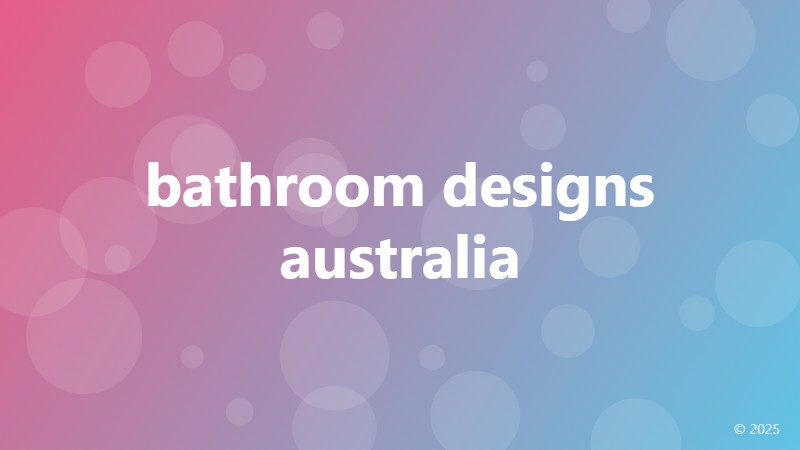 bathroom designs australia