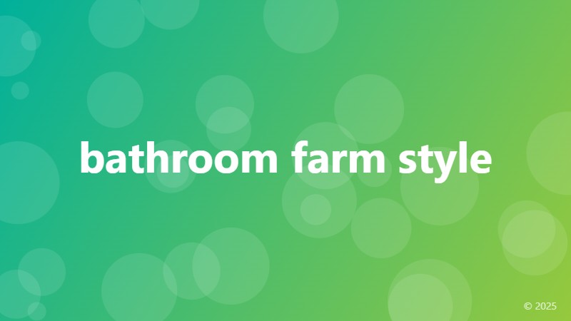 bathroom farm style