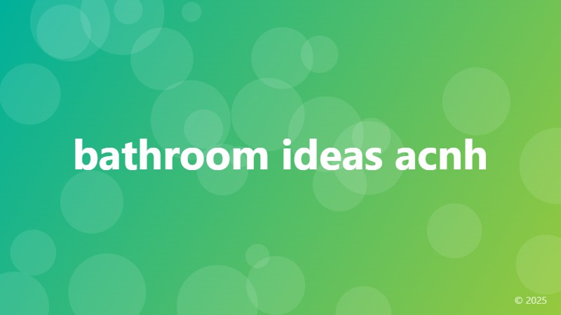 bathroom ideas acnh