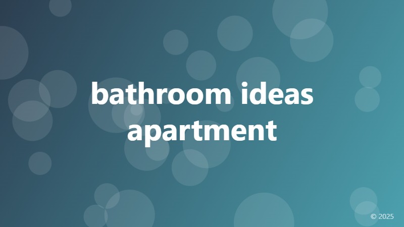 bathroom ideas apartment