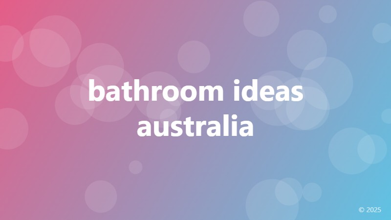 bathroom ideas australia