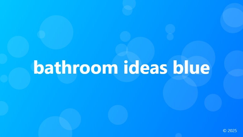 bathroom ideas blue