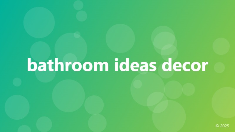 bathroom ideas decor