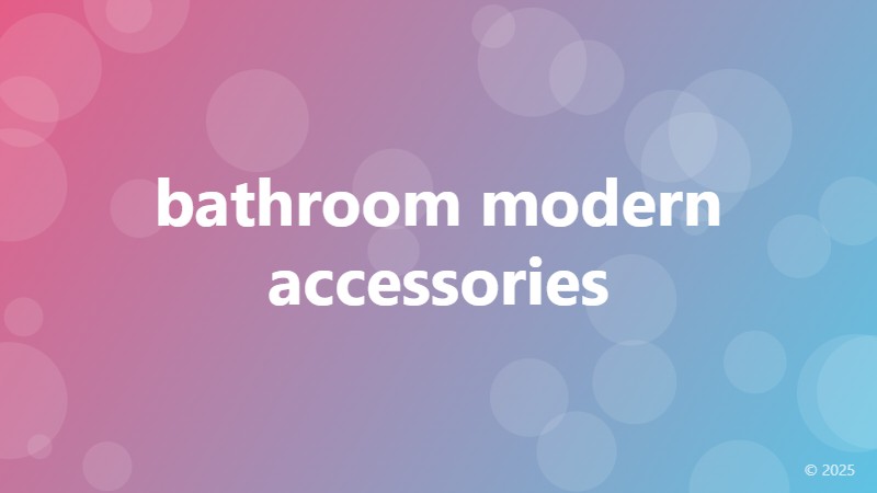 bathroom modern accessories