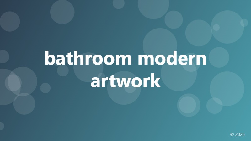 bathroom modern artwork