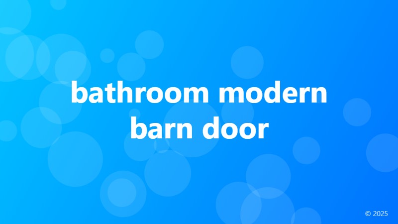 bathroom modern barn door