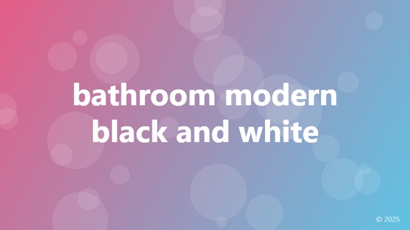 bathroom modern black and white
