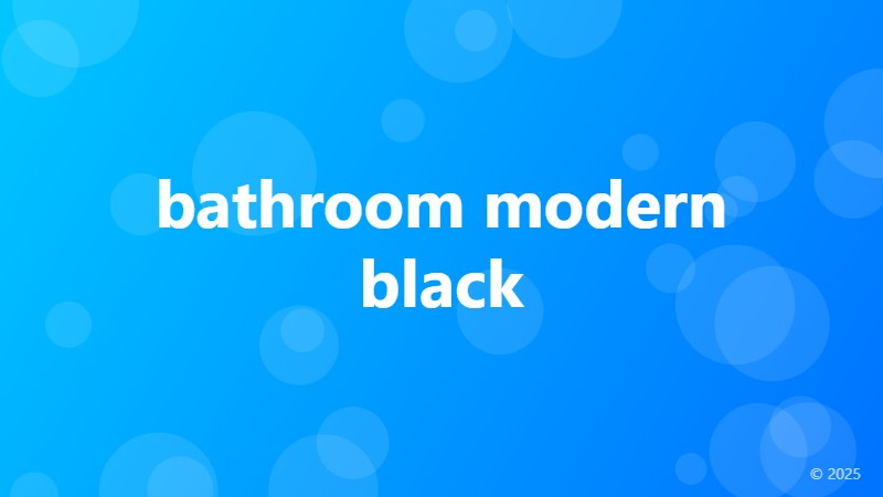 bathroom modern black