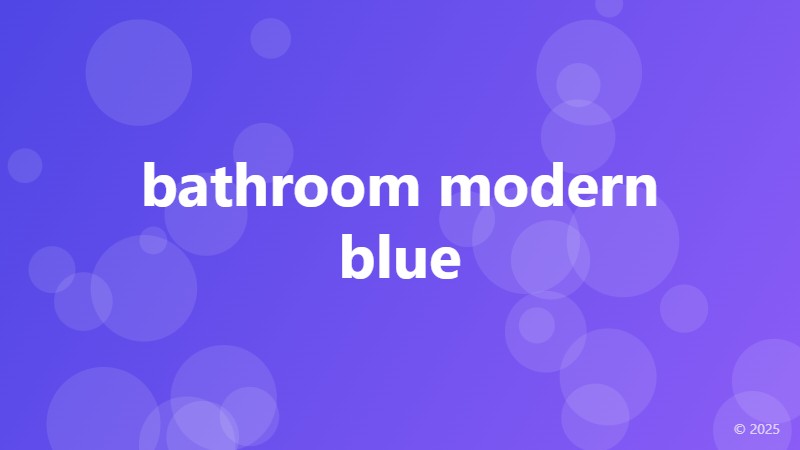 bathroom modern blue