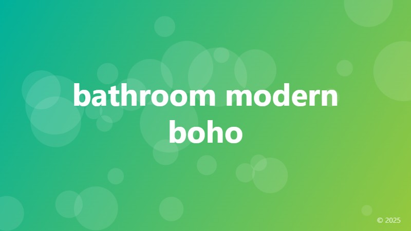 bathroom modern boho