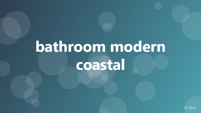 bathroom modern coastal