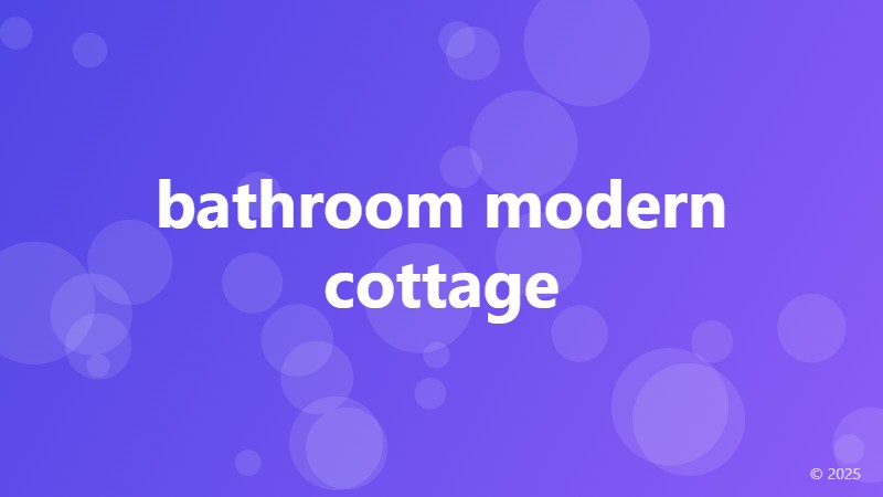 bathroom modern cottage