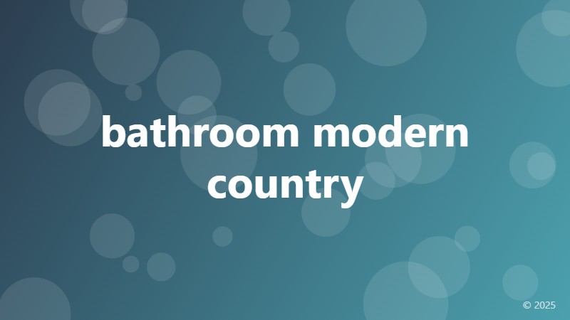 bathroom modern country