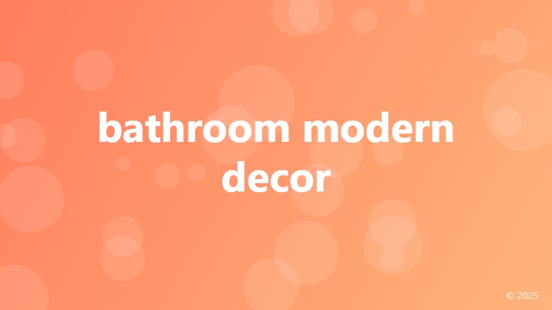 bathroom modern decor
