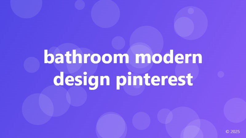 bathroom modern design pinterest