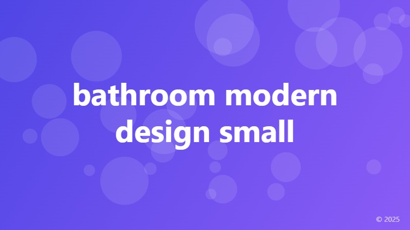 bathroom modern design small