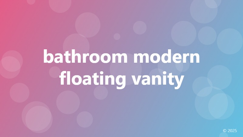 bathroom modern floating vanity