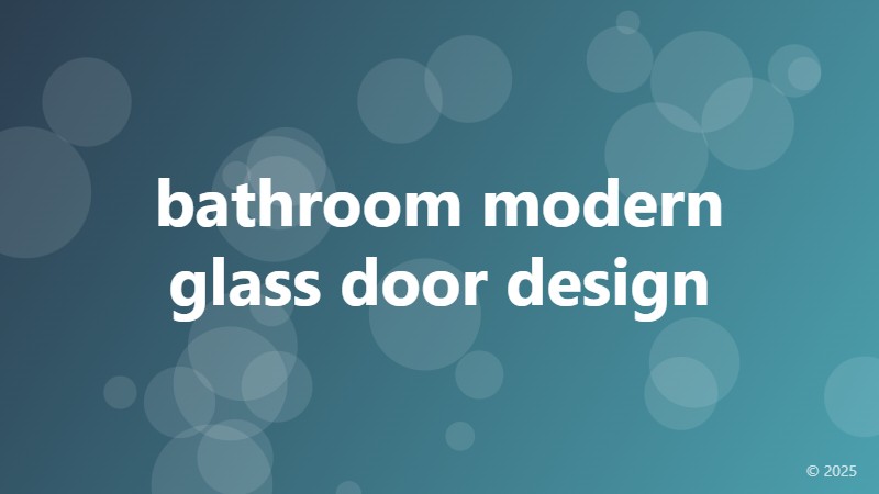 bathroom modern glass door design