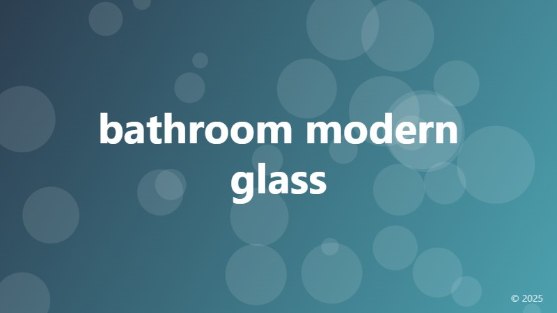 bathroom modern glass