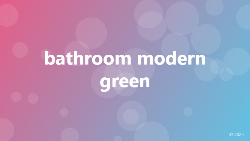 bathroom modern green