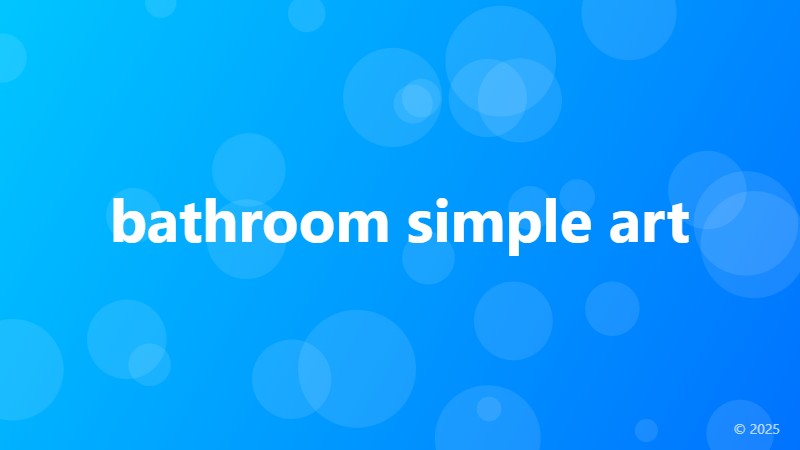bathroom simple art