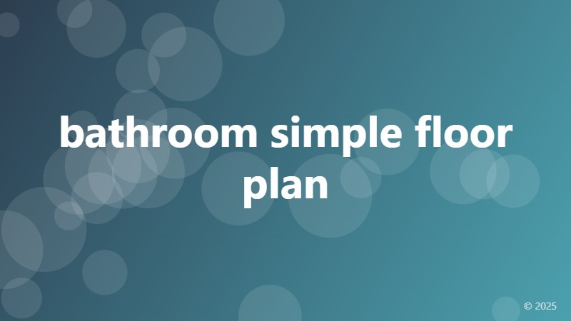 bathroom simple floor plan