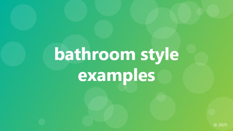 bathroom style examples